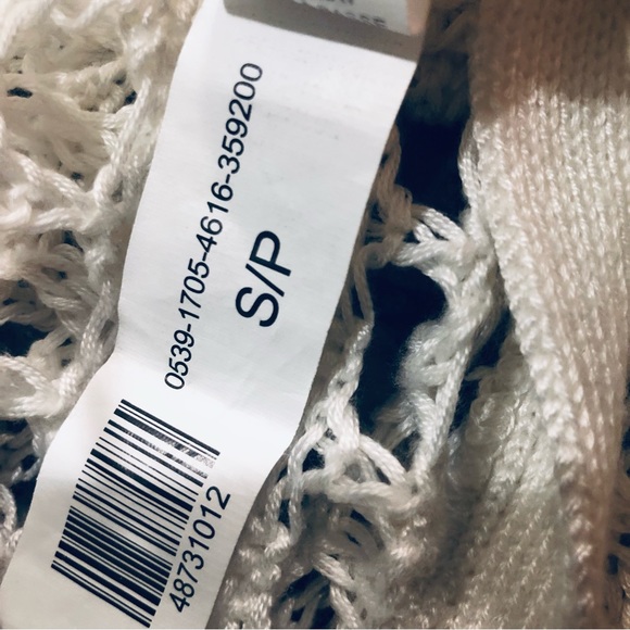 Streetwear Society Crochet Shrug Cover up Cream Sweater Size S/P - Picture 12 of 13